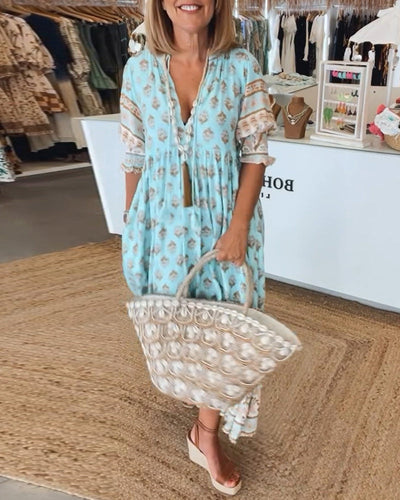Siena™ | Stylish Boho V-Neck Dress