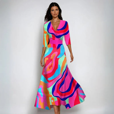 Emily | Stylish Floral Wrap Maxi Dress