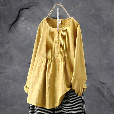 Katinka™ | Stylish Pleated Button-Down Tunic