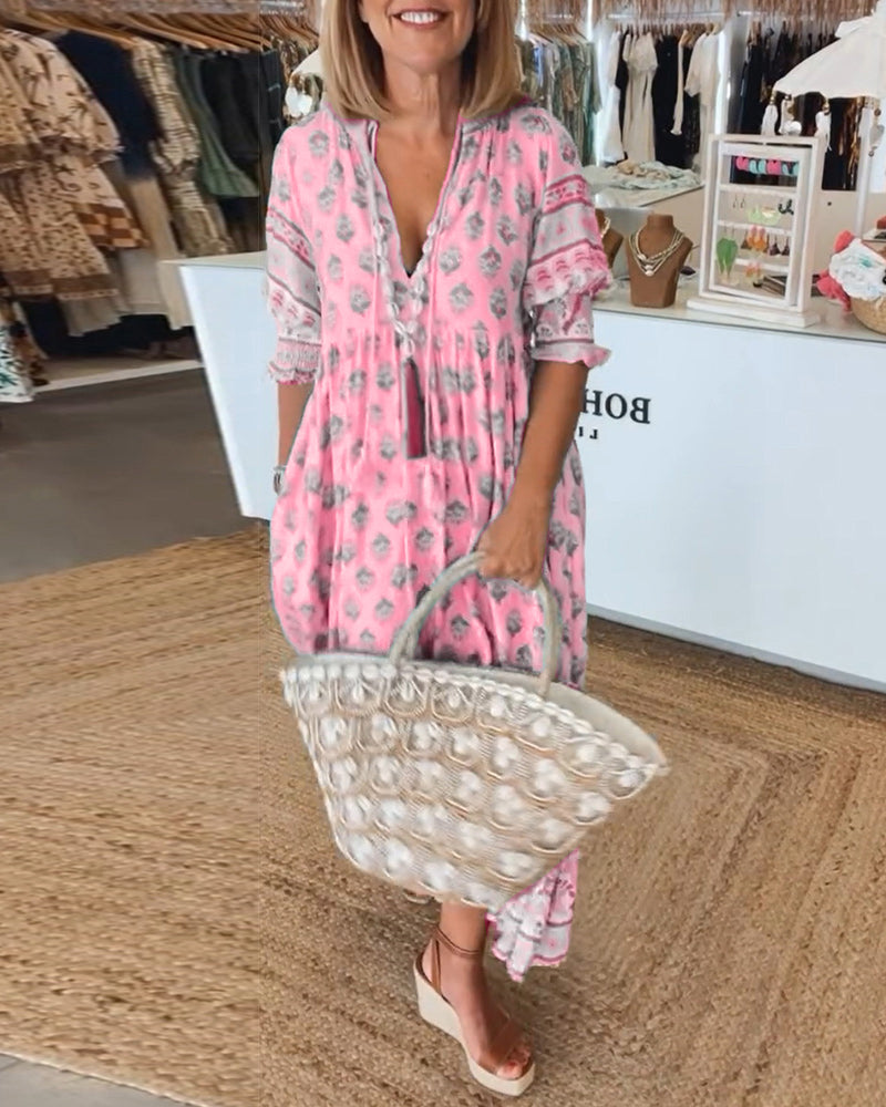 Siena™ | Stylish Boho V-Neck Dress