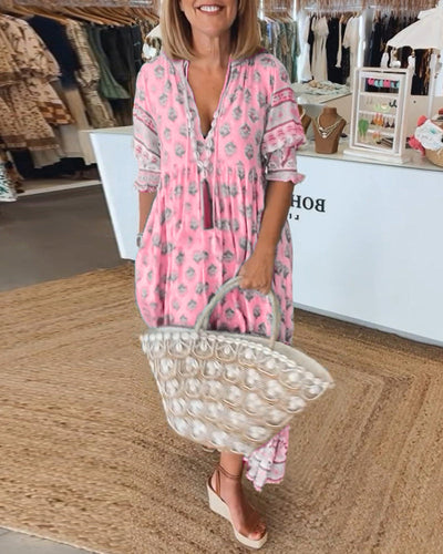 Siena™ | Stylish Boho V-Neck Dress