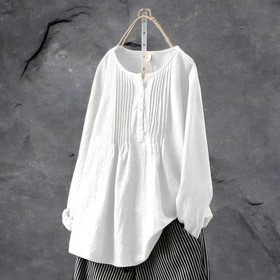 Katinka™ | Stylish Pleated Button-Down Tunic