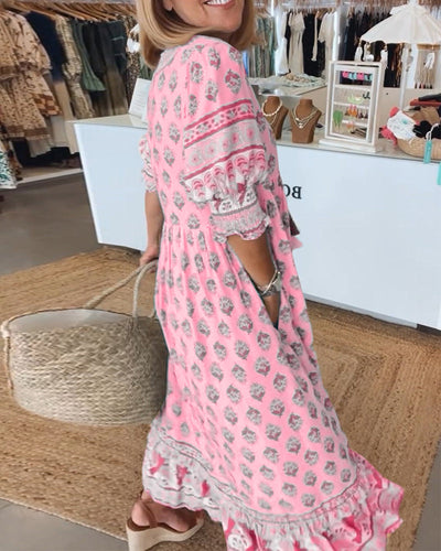Siena™ | Stylish Boho V-Neck Dress