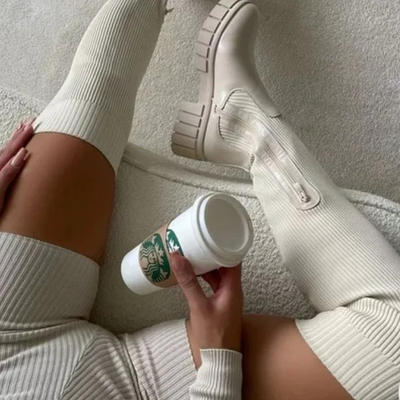 Ginevra | Stylish Ribbed Knee-High Boots