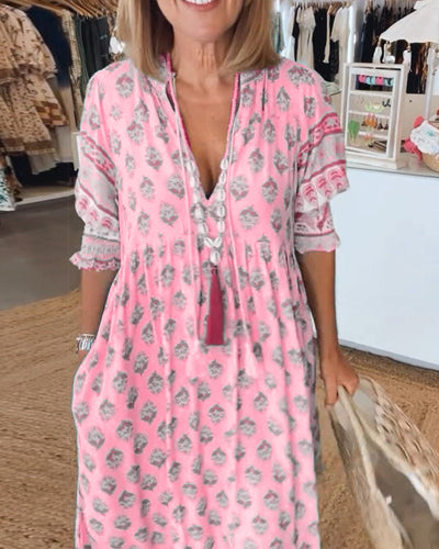 Siena™ | Stylish Boho V-Neck Dress