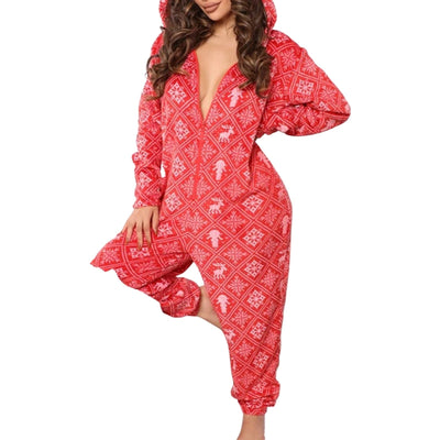 Jamie | Stylish Star Print Fleece Jumpsuit