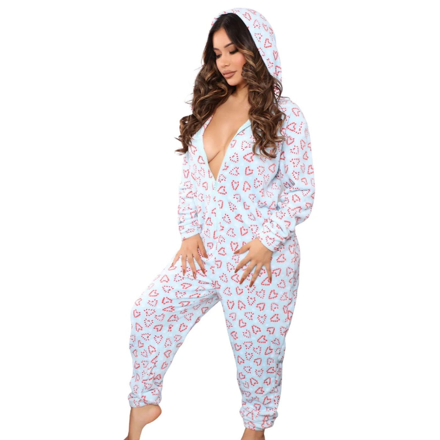Jamie | Stylish Star Print Fleece Jumpsuit