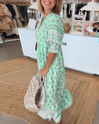 Siena™ | Stylish Boho V-Neck Dress