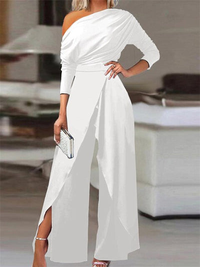 Molly | Stylish Off-Shoulder Side Split Jumpsuit