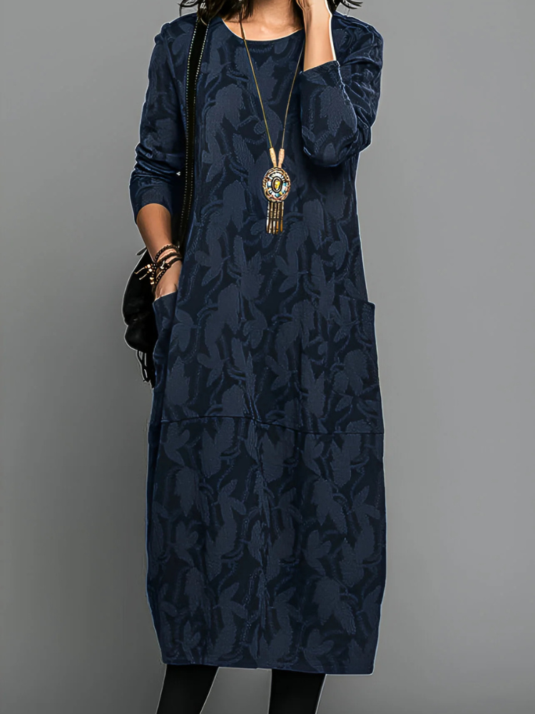 Cassie | Stylish Leaf Print Dress