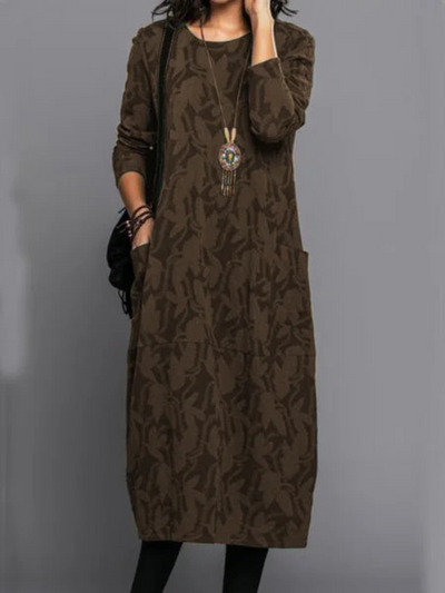 Cassie | Stylish Leaf Print Dress
