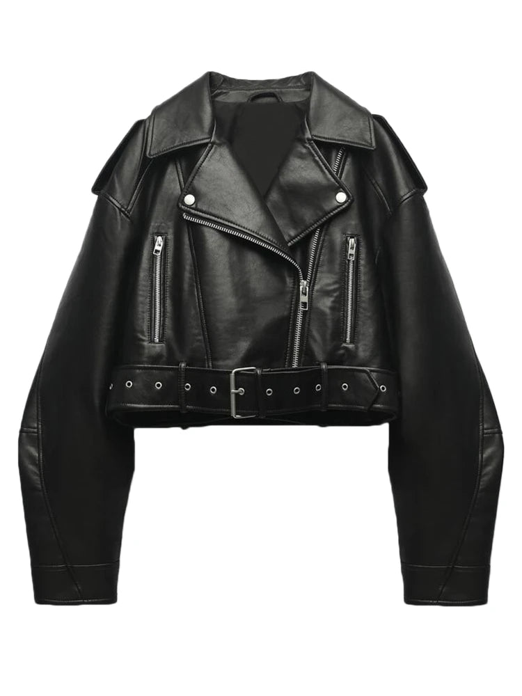 Faux Leather Moto Jacket