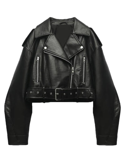 Faux Leather Moto Jacket