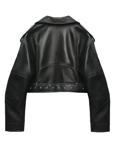 Faux Leather Moto Jacket