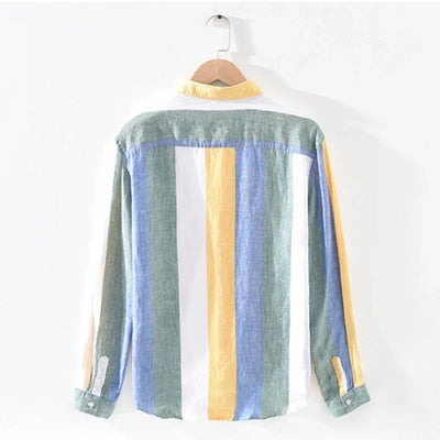 Thomas | Stylish Multi-Color Striped Button-Down Shirt