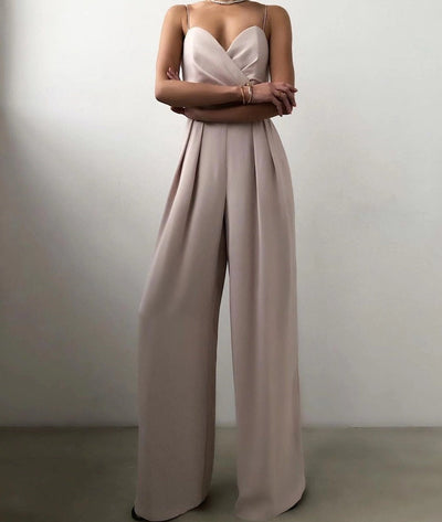 Freya | Elegant Spaghetti Strap Wide-Leg Jumpsuit