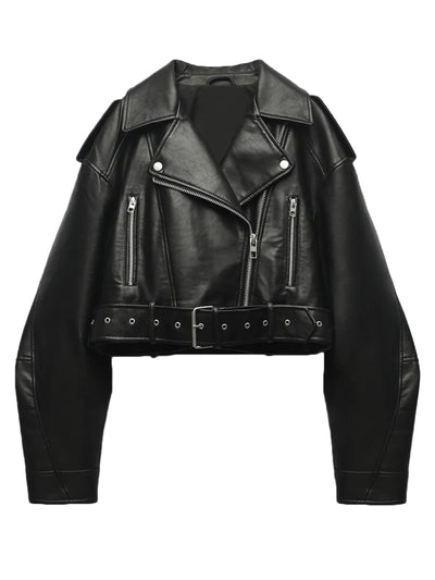Faux Leather Moto Jacket