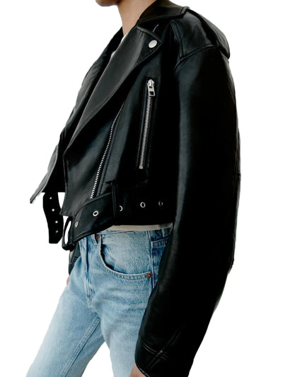 Faux Leather Moto Jacket