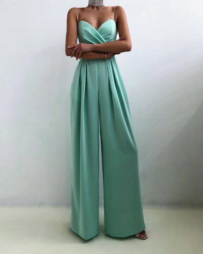 Freya | Elegant Spaghetti Strap Wide-Leg Jumpsuit