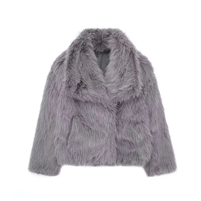 Cropped Faux Fur Jacket