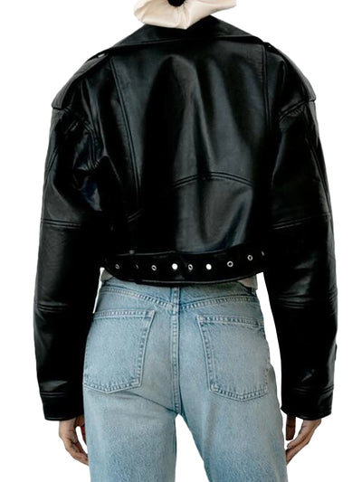 Faux Leather Moto Jacket