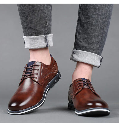 Owen | Stylish Black Lace-Up Dress Shoes
