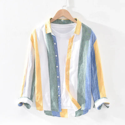 Thomas | Stylish Multi-Color Striped Button-Down Shirt