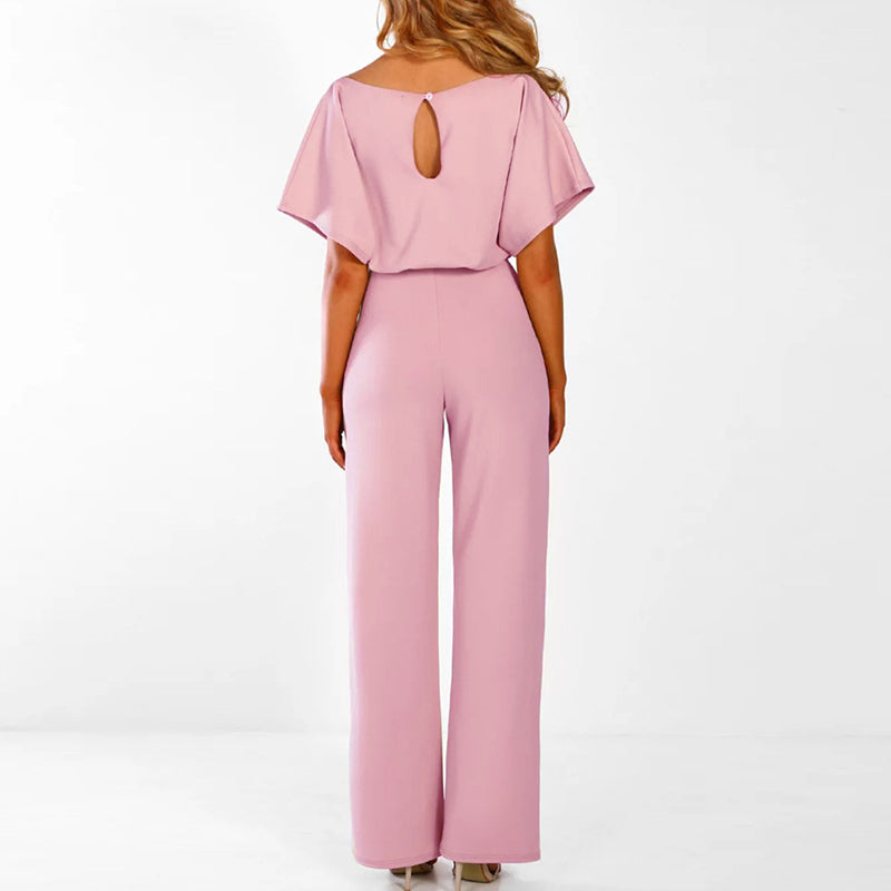 Cassandra™ | Stylish Belted Wide-Leg Jumpsuit