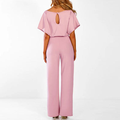 Cassandra™ | Stylish Belted Wide-Leg Jumpsuit