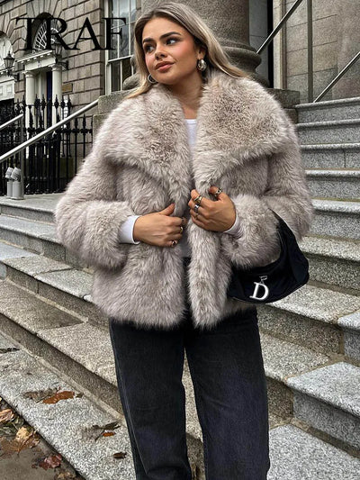 Cropped Faux Fur Jacket