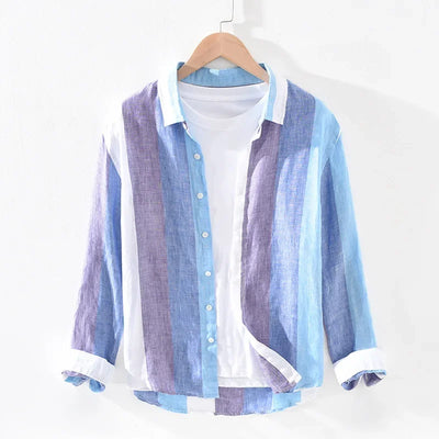 Thomas | Stylish Multi-Color Striped Button-Down Shirt
