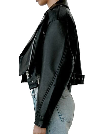 Faux Leather Moto Jacket