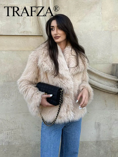 Cropped Faux Fur Jacket