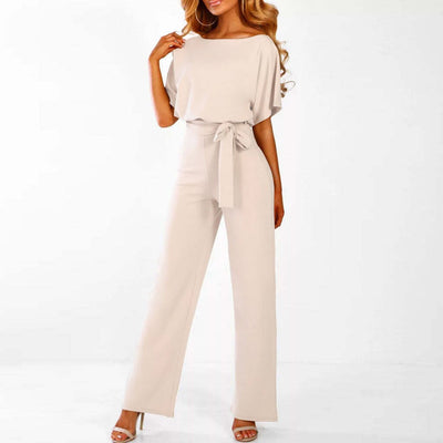Cassandra™ | Stylish Belted Wide-Leg Jumpsuit