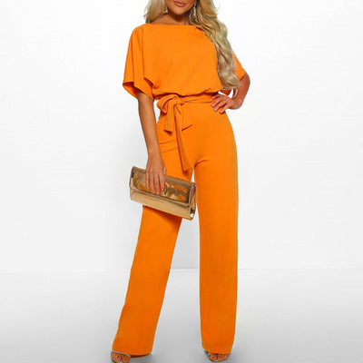 Cassandra™ | Stylish Belted Wide-Leg Jumpsuit