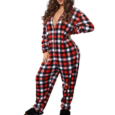 Jamie | Stylish Star Print Fleece Jumpsuit