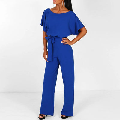 Cassandra™ | Stylish Belted Wide-Leg Jumpsuit