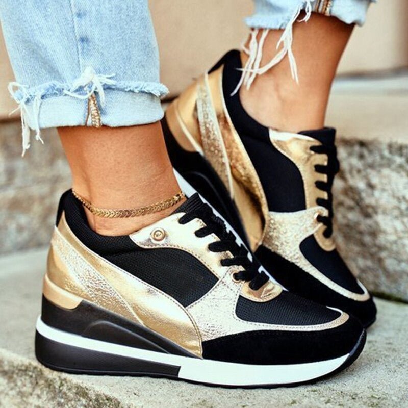 Adele™ | Glow Wedge Sneakers