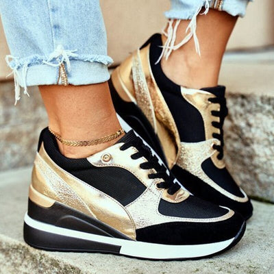Adele™ | Glow Wedge Sneakers