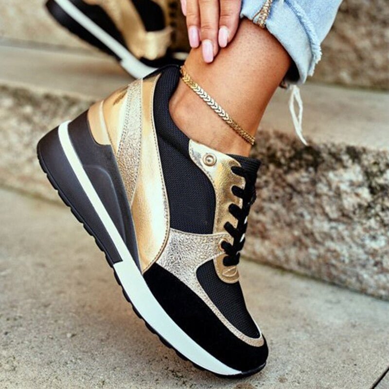 Adele™ | Glow Wedge Sneakers