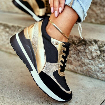 Adele™ | Glow Wedge Sneakers