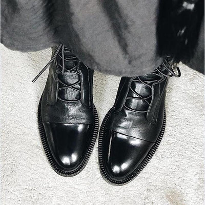 Aurelia™ | Stylish Lace-Up Leather Boots