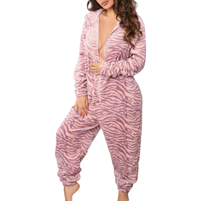 Jamie | Stylish Star Print Fleece Jumpsuit