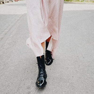 Aurelia™ | Stylish Lace-Up Leather Boots