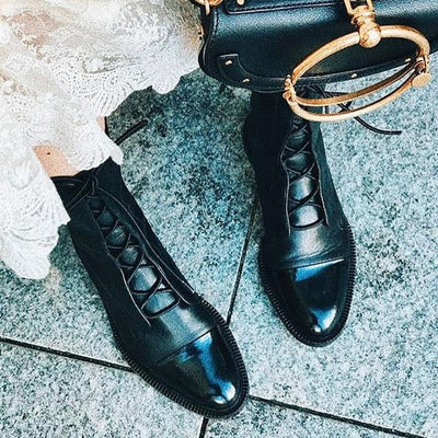 Aurelia™ | Stylish Lace-Up Leather Boots