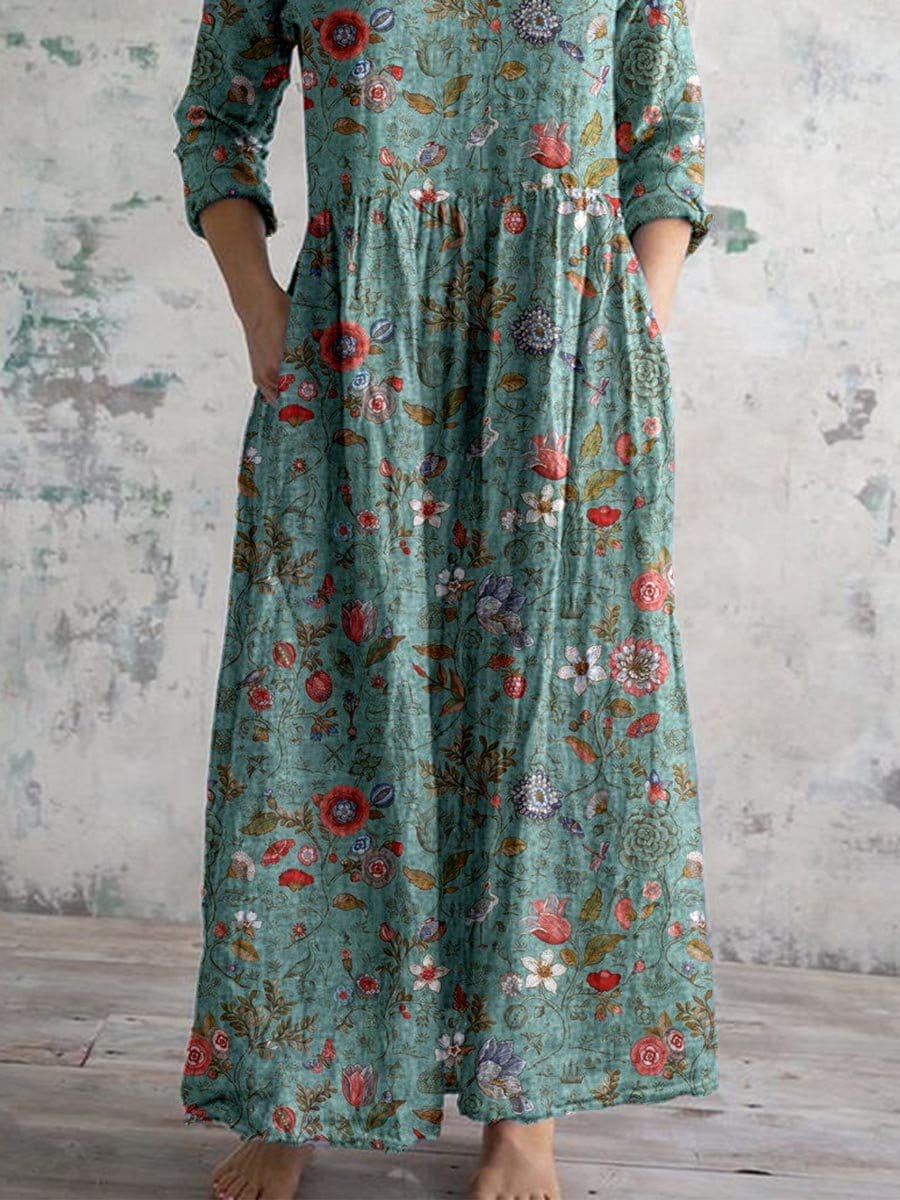 Evelyn | Stylish V-Neck Floral Dress