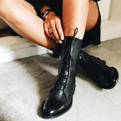 Aurelia™ | Stylish Lace-Up Leather Boots