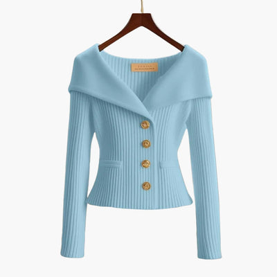 Angelica | Women's Ribbed Buttoned Jacket