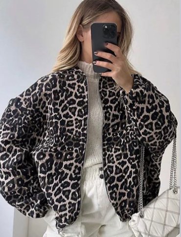 Ingrid | Oversized Leather Bomber Jacket