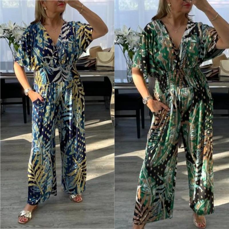 Natalie | Stylish Tropical Print Jumpsuit